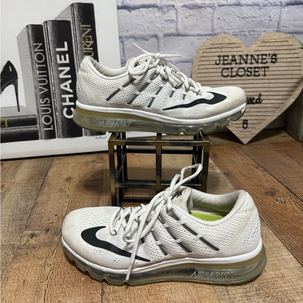 Women's Nike Air Max 2016 Summit White Athletic Shoes 806772-100 Size 9.5